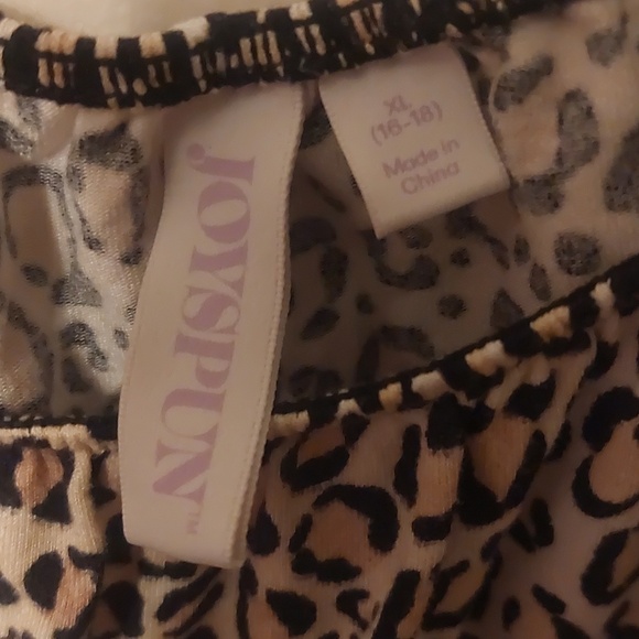 Joyspun Cheetah Print Pajama Set Top And Shorts Sz XL 16-18 - Picture 5 of 17
